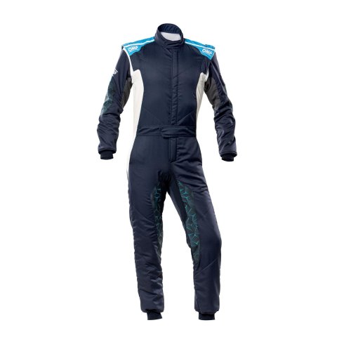 OMP Tecnica Hybrid Overall - Sz 58 (Navy/Cyan)