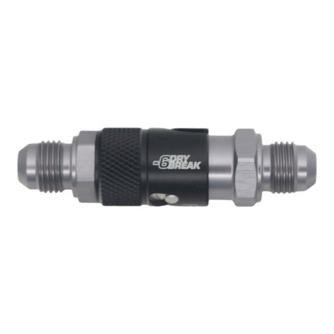 DeatschWerks 6AN Male Flare Quick Disconnect Dry Break Fitting - 2 Pieces Anodized Matte Black
