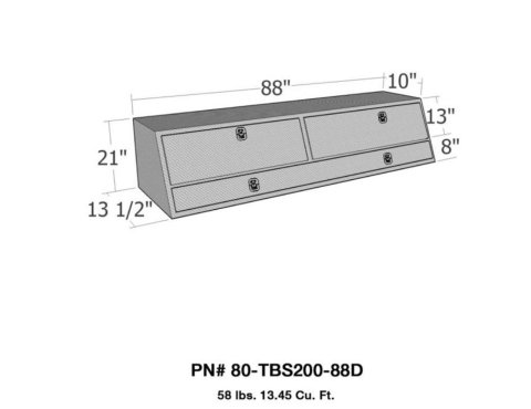 Westin/Brute Contractor TopSider 88in w/ Doors - Aluminum