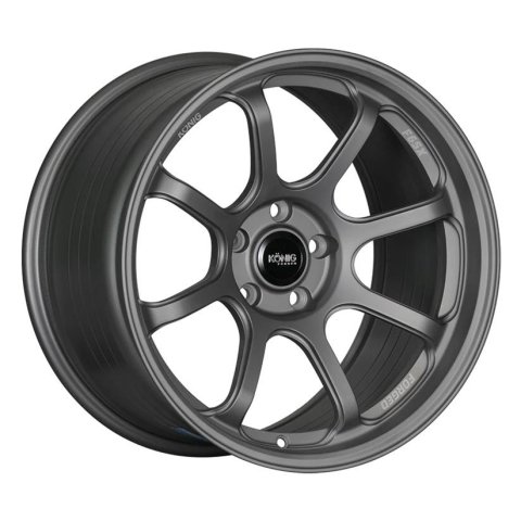 Konig Forged F6SX 18x11 5x112 ET40 Satin Grey Wheel (Knurled Bead)