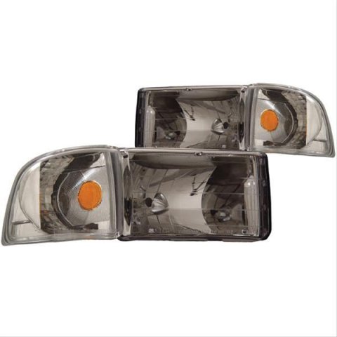 ANZO 1994-2001 Dodge Ram Crystal Headlights Chrome