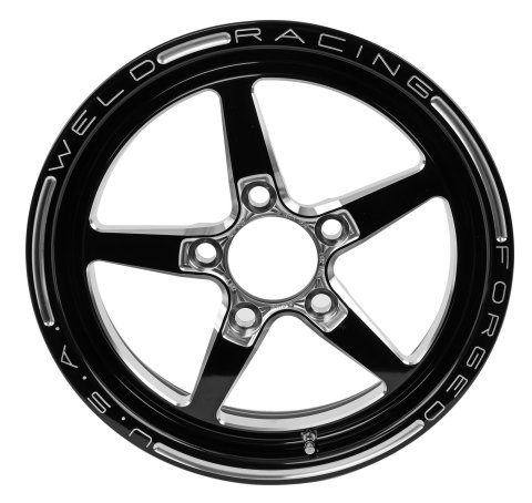 Weld Alumastar 1-Piece 15x3.5 / 5x4.75 BP / 2.25in. BS Black Wheel - Non-Beadlock