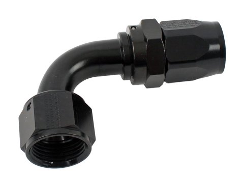 Fragola -12AN x 90 Degree Pro-Flow Hose End - Black