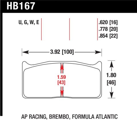 Hawk AP Racing DTC-60 Race Brake Pads