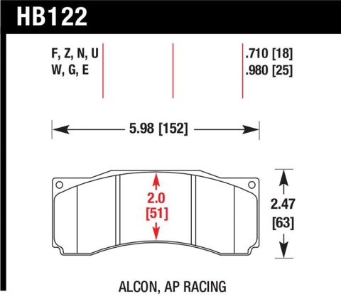 Hawk Stoptech ST-60 Caliper Blue 9012 Race Brake Pads