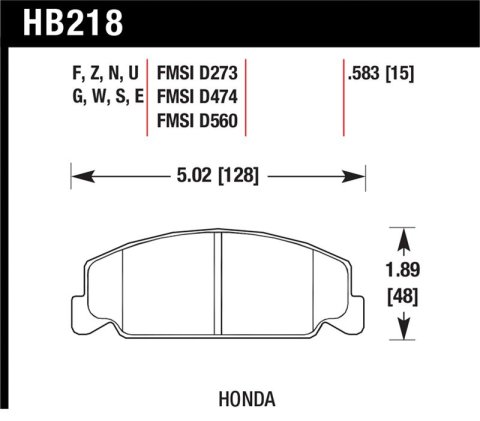Hawk 88-89 Civic Si / 92-00 Civic CX / 88-00 DX / 98-00 GX HP Plus Street Front Brake Pads