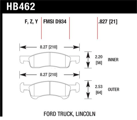 Hawk 03-06 Ford Expedition / 03-06 Lincoln Navigator LTS Street Front Brake