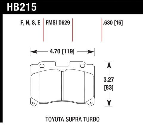 Hawk 93-98 Toyota Supra TT HT-10 Race Front Brake Pads