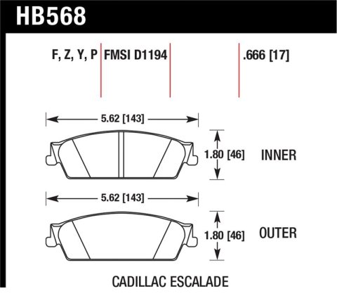 Hawk Performance Ceramic Street Brake Pads