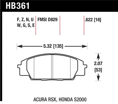 Hawk 02-06 Acura RSX / 06-11 Honda Si / 00-09 S2000 DTC-70 Race Front Brake Pads