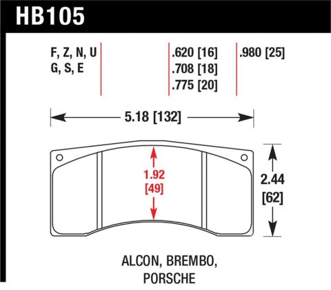 Hawk Brembo Racing DTC-60 Brake Pads
