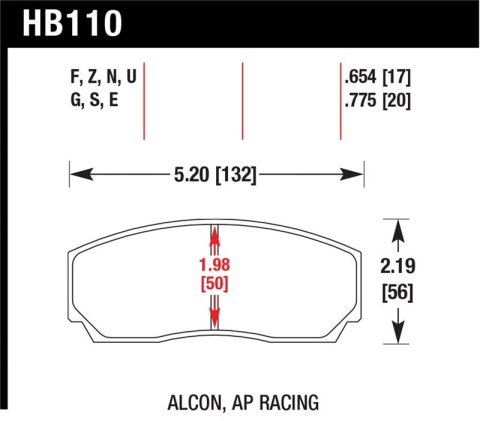 Hawk AP CP3307 / CP5040-5S4 / CP5200 AP Racing DTC-30 Race Brake Pads