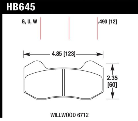 Hawk Wilwood Type 6712 DTC-60 Brake Pads