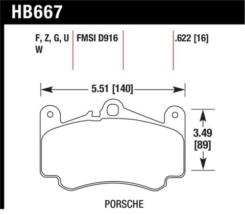 Hawk 02-05 Porsche 911 Carrera 4 Turbo Look/Carrera 4S Front DTC-60 Brake Pads
