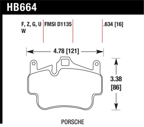 Hawk 05-08 Porsche 911 Carrera / 08 Boxster / 07-08 Cayman Front DTC-60 Brake Pads