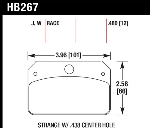 Hawk DTC-30 Brake Pads for Strange Caliper w/ 0.438in Center Hole