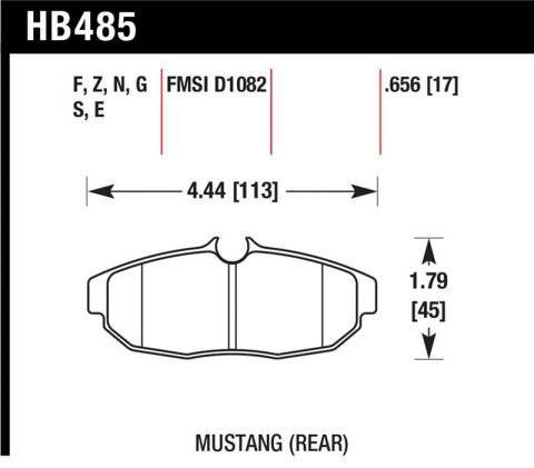 Hawk 05-07 Ford Mustang GT & V6 HP+ Street Rear Brake Pads