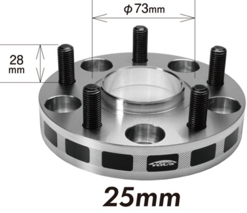 Project Kics 25mm Thick 12x1.50 67mm Hub 5x114.3 Wide Tread Spacers