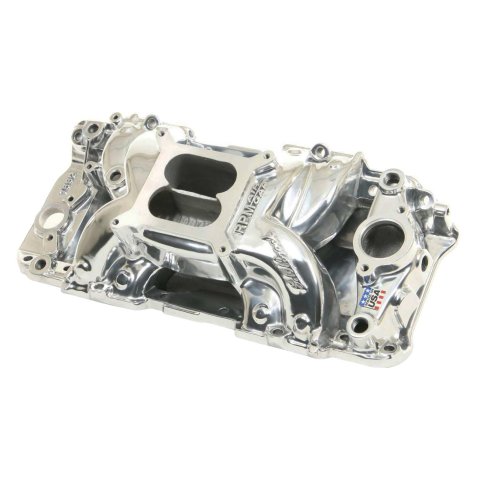 Edelbrock Polished B/B Chev Rect Port RPM Air-Gap Manifold