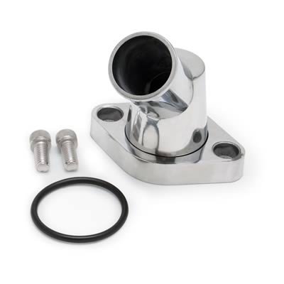 Edelbrock Waterneck SBC/BBC 45-Degree Two-Piece Cast Swivel Polished