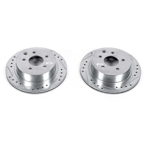 Power Stop 93-97 Infiniti J30 Rear Evolution Drilled & Slotted Rotors - Pair