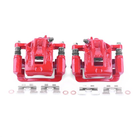 Power Stop 01-06 Hyundai Santa Fe Rear Red Calipers w/Brackets - Pair