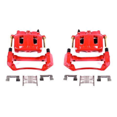 Power Stop 99-03 Ford F-150 Front Red Calipers w/Brackets - Pair