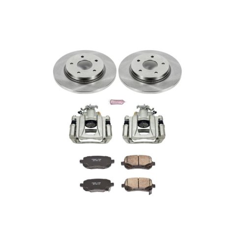 PowerStop Z17 Evolution Plus Stock Replacement Brake Kits with Calipers for 2008-2012 GRAND CARAVAN, TOWN & COUNTRY, 2009-2012 ROUTAN - KCOE4569 Disc Kit, OE Replacement, Natural Calipers, Rear, Chrysler, Dodge, Ram, Kit