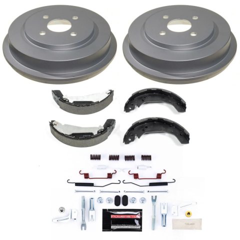 PowerStop Drum Brake Kits for 2009-2010 COBALT, 2009 G5 - KOE15416DK Kits, Drums, Semi-metallic Shoes, 100.00mm Bolt Circle, 4-lug, Rear, Chevrolet, Pontiac, Kit