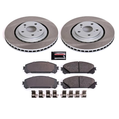 PowerStop Z17 Evolution Plus Semi-Coated Rotor Brake Kits SC4713 and Pad Combo, Semi-Coated, Front, Solid Surface Rotors, 12.91 in. O.D., Ceramic Pads, Lexus, Toyota, Kit