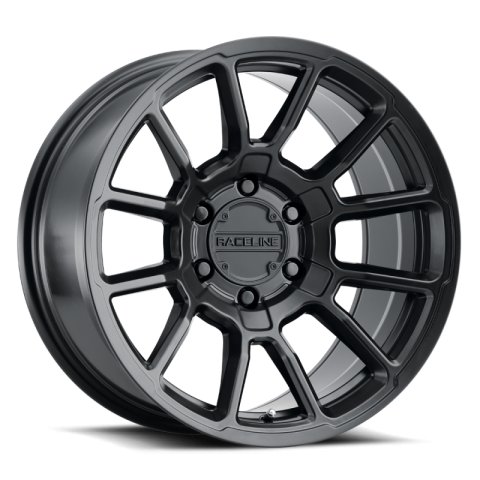 Raceline 950B Gauge 16x8in / 5x127 BP / 0mm Offset / 78.1mm Bore - Satin Black Wheel