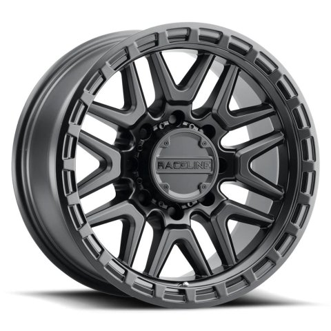 Raceline 953B Krank 18x9in / 8x180 BP / 18mm Offset / 124.2mm Bore - Satin Black Wheel