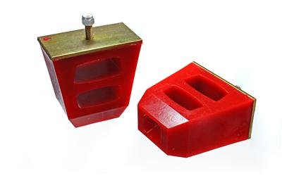 Energy Suspension Universal 4.5in Tall x 4.5in Long x 2.5in Wide Red Bump Stops (2 per set)
