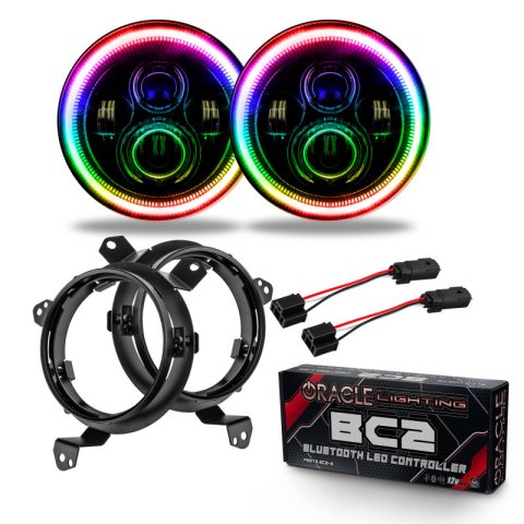Oracle Jeep Wrangler JL/JT 7in. High Powered LED Headlights (Pair) - w/ BC1 Controller