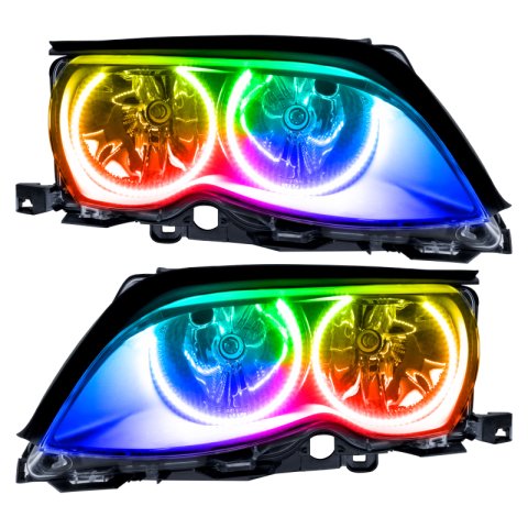 Oracle 02-05 BMW 3 Series SMD HL - Black - ColorSHIFT w/o Controller