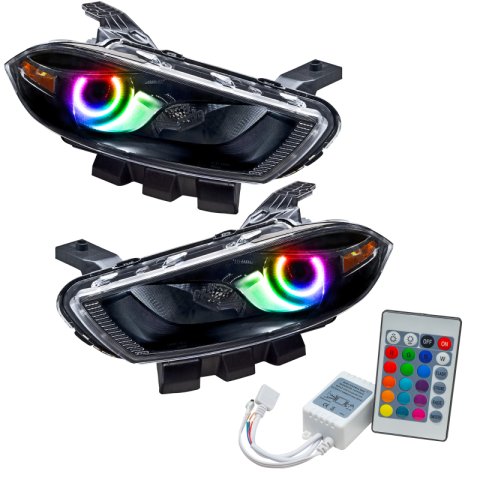 Oracle 13-16 Dodge Dart SMD HL - Black - Halogen - ColorSHIFT w/ Simple Controller