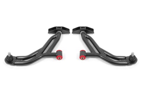 BMR Suspension 05-14 Ford Mustang Lower A-Arms - Black Hammertone - Non-Adjustable