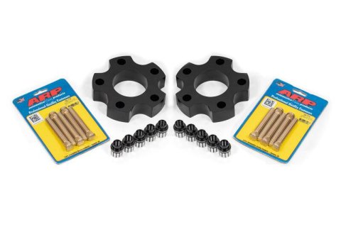 BMR 05-13 Chevrolet Corvette C6 Wheel Spacer Kit Front 1.25in Wide M12 Studs Shank Lugs - Black