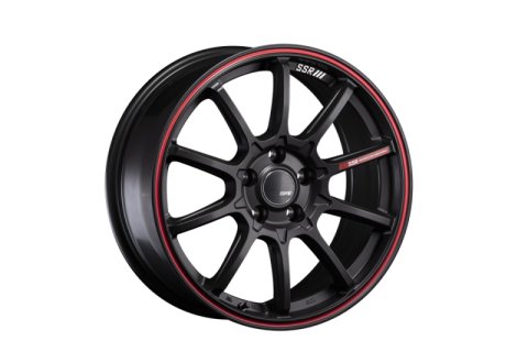 SSR GTV05 4x100 16x6.0 Offset 45 Flat Black w/ Red Line