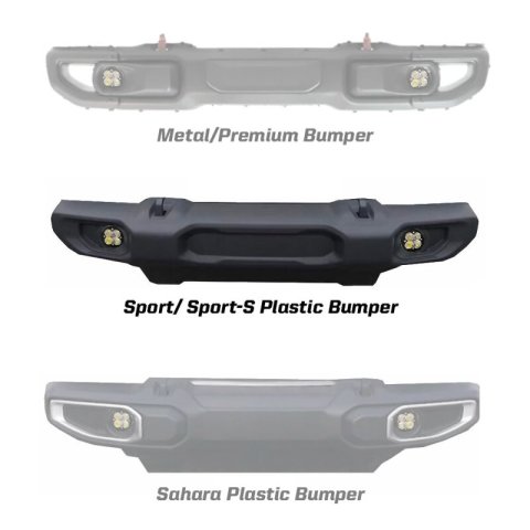 Baja Designs 2018 Wrangler JL Squadron Sport Series Fog Pocket Kit