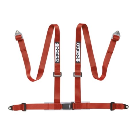 Sparco Belt 2 Inch Red 4Pt Bolt-In