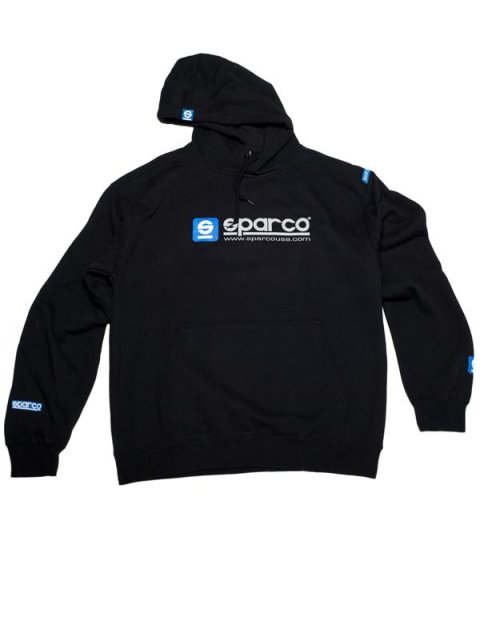 Sparco Sweatshirt Hooded WWW Blk Lrg