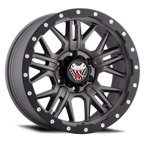 Mamba M25 20x9 6x135 ET12 Matte Grey w/ Black Lip Edge