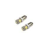 Oracle BA9S 5 LED 3 Chip Bayonet Bulbs (Pair) - White thumbnail 1