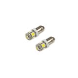 Oracle BA9S 5 LED 3 Chip Bayonet Bulbs (Pair) - White thumbnail 2