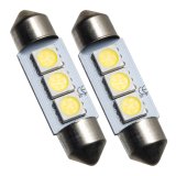 Oracle 37MM 4 LED 3-Chip Festoon Bulbs (Pair) - Cool White thumbnail 2