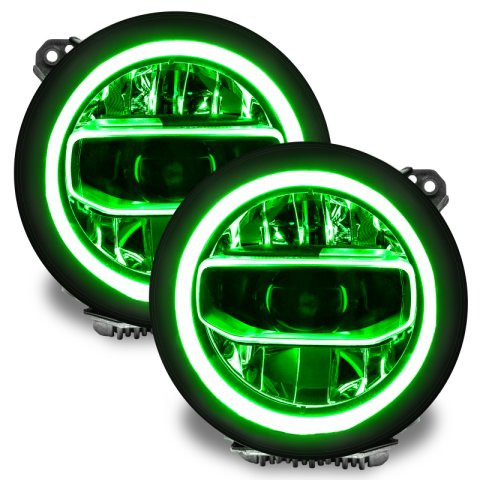 Oracle Jeep Wrangler JL/Gladiator JT RGB+W Headlight DRL Upgrade Kit - ColorSHIFT thumbnail 4