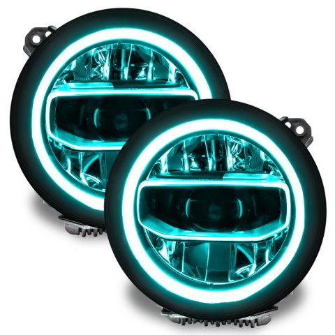 Oracle Jeep Wrangler JL/Gladiator JT RGB+W Headlight DRL Upgrade Kit - ColorSHIFT thumbnail 8