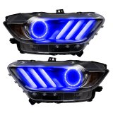 Oracle 15-17 Ford Mustang V6/GT/Shelby DRL w/ Halo Kit - ColorSHIFT w/ BC1 Controller thumbnail 7
