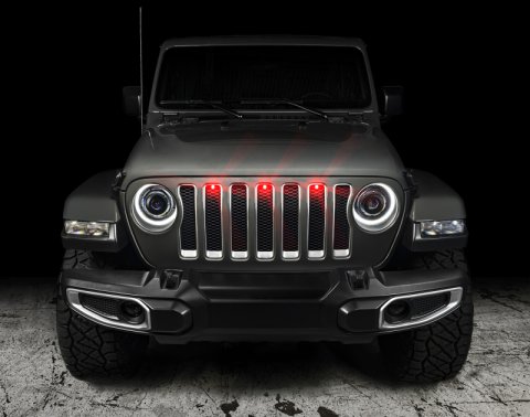 Oracle Pre-Runner Style LED Grille Kit for Jeep Gladiator JT - Red thumbnail 3